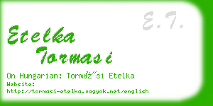 etelka tormasi business card